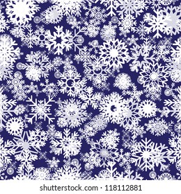 Seamless pattern with snowflakes