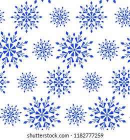 Seamless  pattern  snowflakes