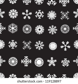 Seamless pattern with snowflakes