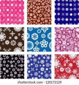 Seamless pattern with snowflakes