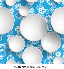 Seamless pattern with snowflakes 