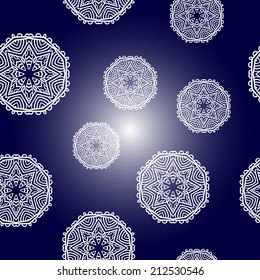 Seamless pattern with snowflakes