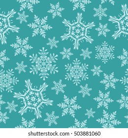 Seamless pattern with snowflakes