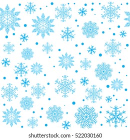 seamless pattern snowflakes