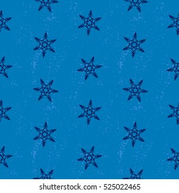 Seamless pattern snowflakes abstract isolation, winter element for design.