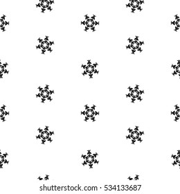 Seamless pattern snowflakes abstract isolation, winter element for design.