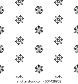 Seamless pattern snowflakes abstract isolation, winter element for design.
