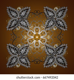 Seamless pattern with snowflakes. Abstract snowstorm with snowflakes. Winter background. 