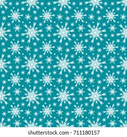 Seamless pattern with snowflakes. Background for Christmas, New Year card, winter design.