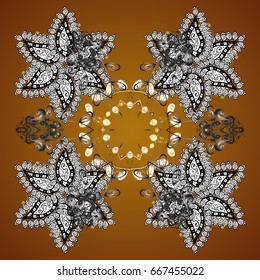 Seamless pattern with snowflakes. Blow snow texture pattern on brown background. Windstorm. Abstract snowstorm with snowflakes. Winter background. Winter mood background. Winter weather.