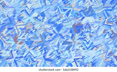 Patrón sin problemas. Copos de nieve. Tonos azules. Motivos del invierno. Pulverización oblicua. Azul, helado.