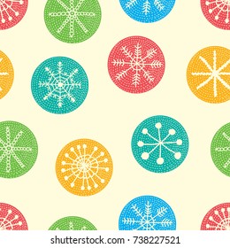 Seamless pattern with snowflakes. Seamless pattern can be used for wallpaper, pattern fills, web page background, surface textures.