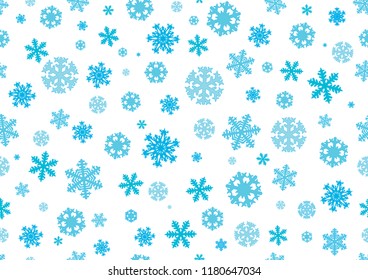 Seamless pattern. Snowflakes, Christmas background. Vector illustration