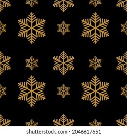 Seamless pattern with snowflakes. Christmas background. Vector illustration.	