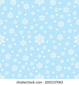 Seamless pattern with snowflakes. Christmas background. Vector illustration.	