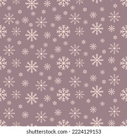 Seamless pattern with snowflakes. Christmas background. Vector illustration.	