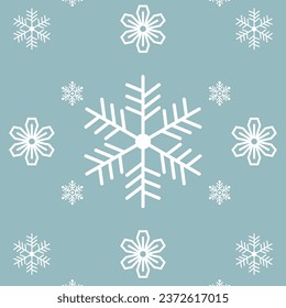 Seamless pattern with snowflakes. Christmas background. Design for banner, poster or print.