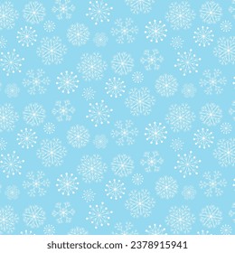 
Nahtlose Muster von Schneeflocken, Weihnachtsdesign für Grußkarten. Vektorgrafik, frohe xmas-Schneefacktbacken-Kopfzeile oder Banner, Tapete- oder Hintergrund-Dekor