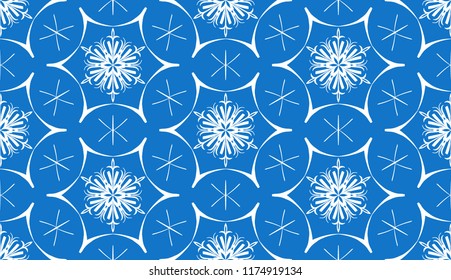 Seamless pattern. Snowflakes. Christmas texture.