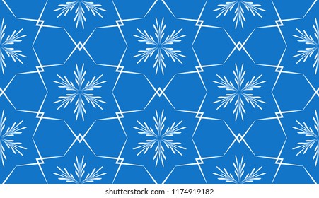 Seamless pattern. Snowflakes. Christmas texture.