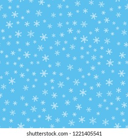 Seamless pattern with snowflakes. Christmas seamless pattern. Vector Illustration