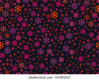 Seamless pattern with snowflakes. Christmas pattern. Vector illustration.