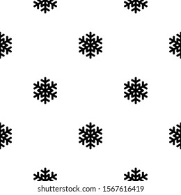 Seamless pattern of snowflakes. Christmas or winter theme vector background.