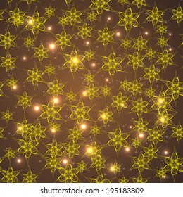 seamless pattern with snowflakes. With clipping mask.
