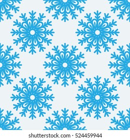 Seamless pattern with snowflakes. Continuous looping snow pattern for your background.