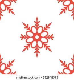 Seamless pattern with snowflakes. Continuous looping snow pattern for your background.