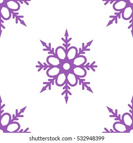 Seamless pattern with snowflakes. Continuous looping snow pattern for your background.