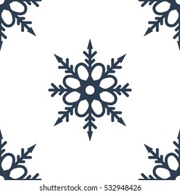 Seamless pattern with snowflakes. Continuous looping snow pattern for your background.