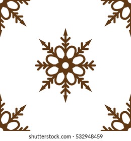 Seamless pattern with snowflakes. Continuous looping snow pattern for your background.