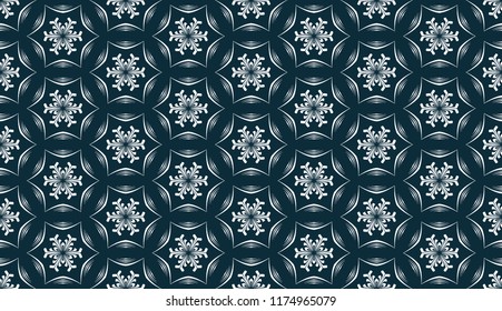 Seamless pattern. Snowflakes. Decoration for the New Year and Christmas.