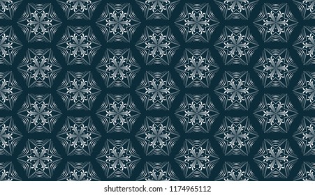 Seamless pattern. Snowflakes. Decoration for the New Year and Christmas.