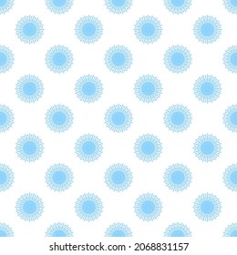 Seamless pattern with snowflakes. Decorative background for winter holidays graphic design. Colorful texture in contemporary minimalists style