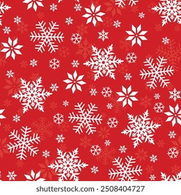 Seamless pattern with snowflakes design