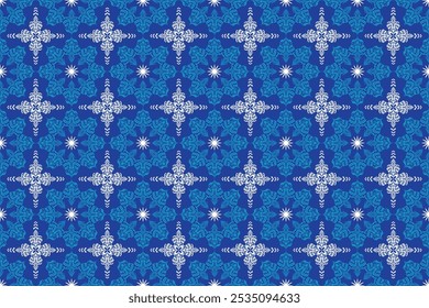 Seamless pattern with snowflakes. Design for tile, carpet, cover, wallpaper, wrapping paper, fabric, clothing, bag, and decoration.