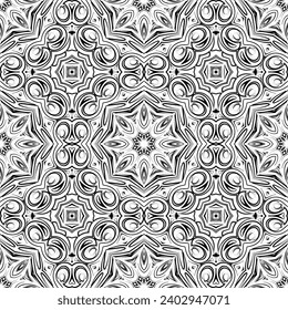 Nahtlose Muster von Schneeflocken doodle. Winterurlaubsdekoration im Skizzenstil. Handgezeichnete Vektorgrafik.
