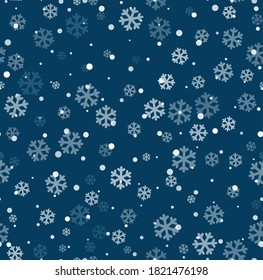 seamless pattern with snowflakes eps 10