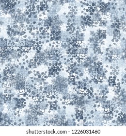 Seamless pattern. Snowflakes, flakes and winter camouflage.