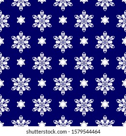 Seamless pattern with snowflakes. Ideal for fabric, wallpaper, wrapping paper, textile, bedding, t-shirt print.