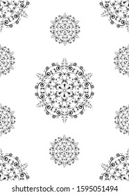 Seamless pattern of snowflakes, new year pattern, snowflakes background