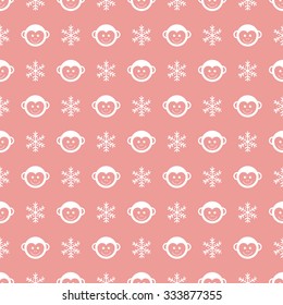 Seamless pattern snowflakes on a beautiful background