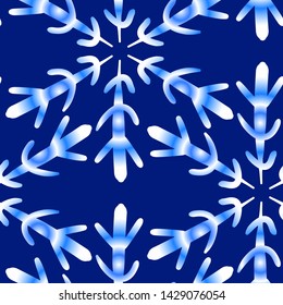 Seamless pattern with snowflakes on a blue background. For fabric design, cards, invitations to christmas. Background for a winter theme on the site.