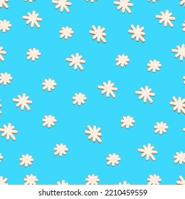 Seamless pattern with snowflakes on a blue background Christmas pattern. Winter picture