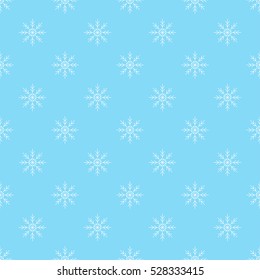 Seamless pattern with snowflakes on blue background.Seamless pattern included in swatch panel.Vector background.