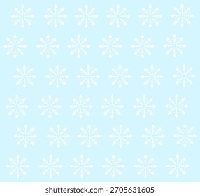 Padrão contínuo de flocos de neve em um fundo azul claro