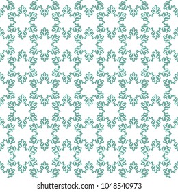 Seamless pattern with snowflakes on white