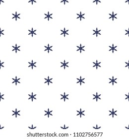 Seamless pattern with snowflakes on white